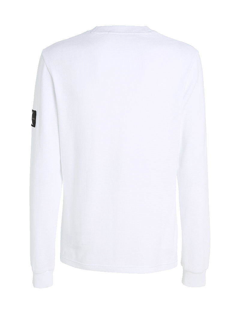 Calvin Klein Jeans - BADGE WAFFLE LS TEE - pikkade varrukatega t-särgid - bright white - 2