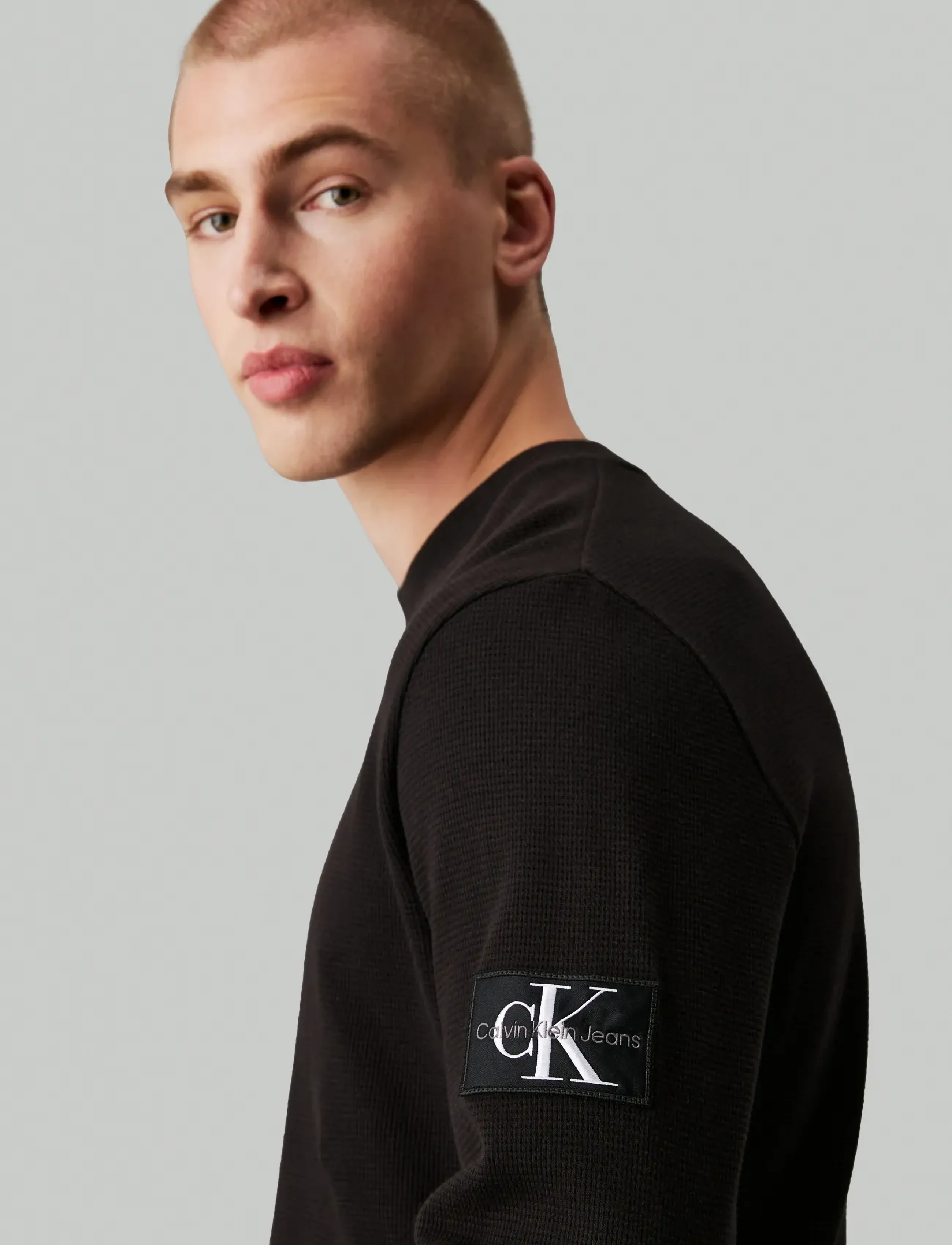 Calvin Klein Jeans Badge Waffle Ls Tee t-shirts herr – bild 6