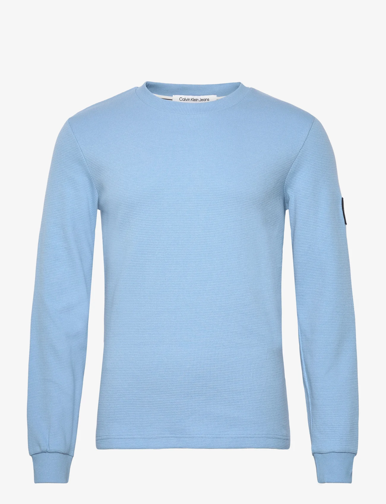 Calvin Klein Jeans - BADGE WAFFLE LS TEE - trøjer - dusk blue - 0