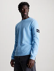 Calvin Klein Jeans - BADGE WAFFLE LS TEE - megzti laisvalaikio drabužiai - dusk blue - 2