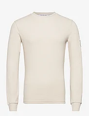 Calvin Klein Jeans - BADGE WAFFLE LS TEE - megzti laisvalaikio drabužiai - eggshell - 0