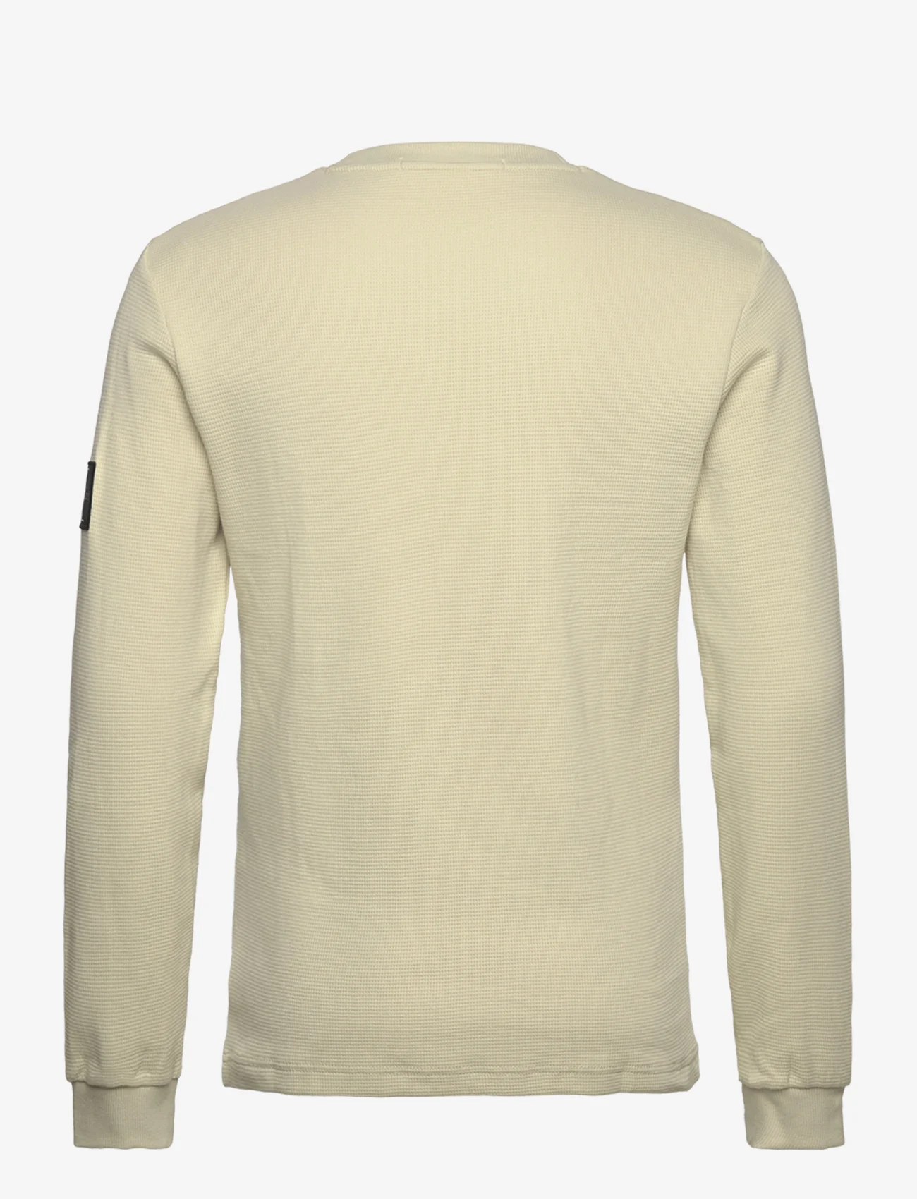 Calvin Klein Jeans - BADGE WAFFLE LS TEE - megzti laisvalaikio drabužiai - green haze - 1