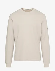 Calvin Klein Jeans - BADGE WAFFLE LS TEE - megzti laisvalaikio drabužiai - plaza taupe - 0
