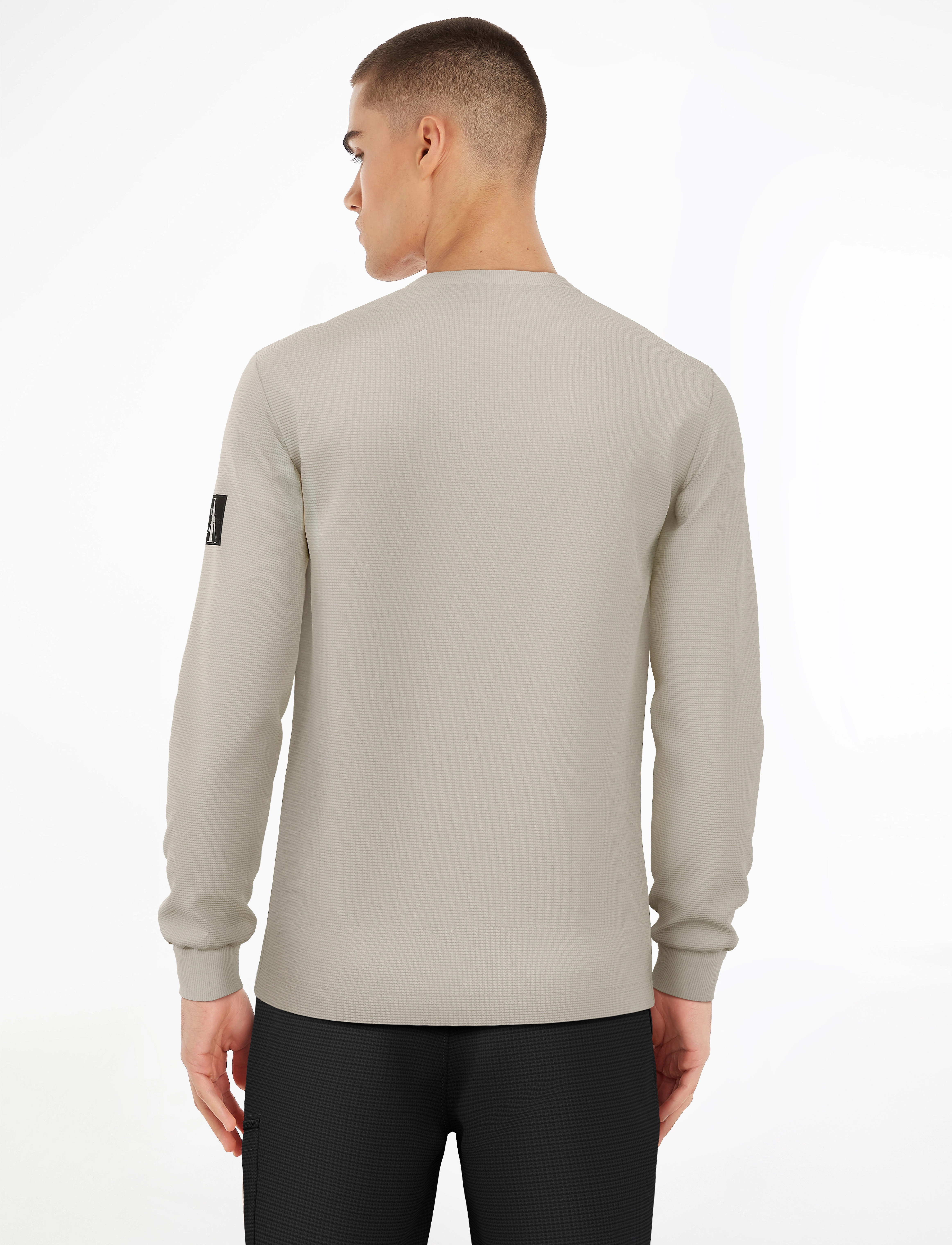 Calvin Klein Jeans - BADGE WAFFLE LS TEE - plaza taupe - 2