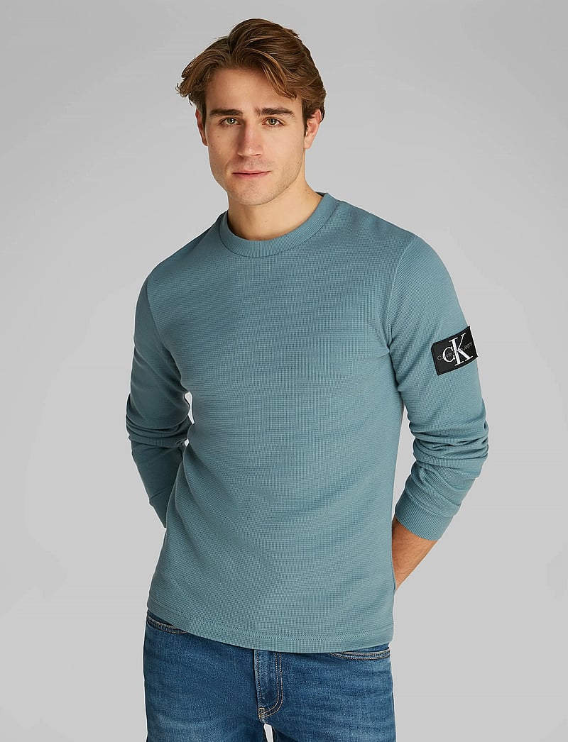 Calvin Klein Jeans - BADGE WAFFLE LS TEE - trooper - 0