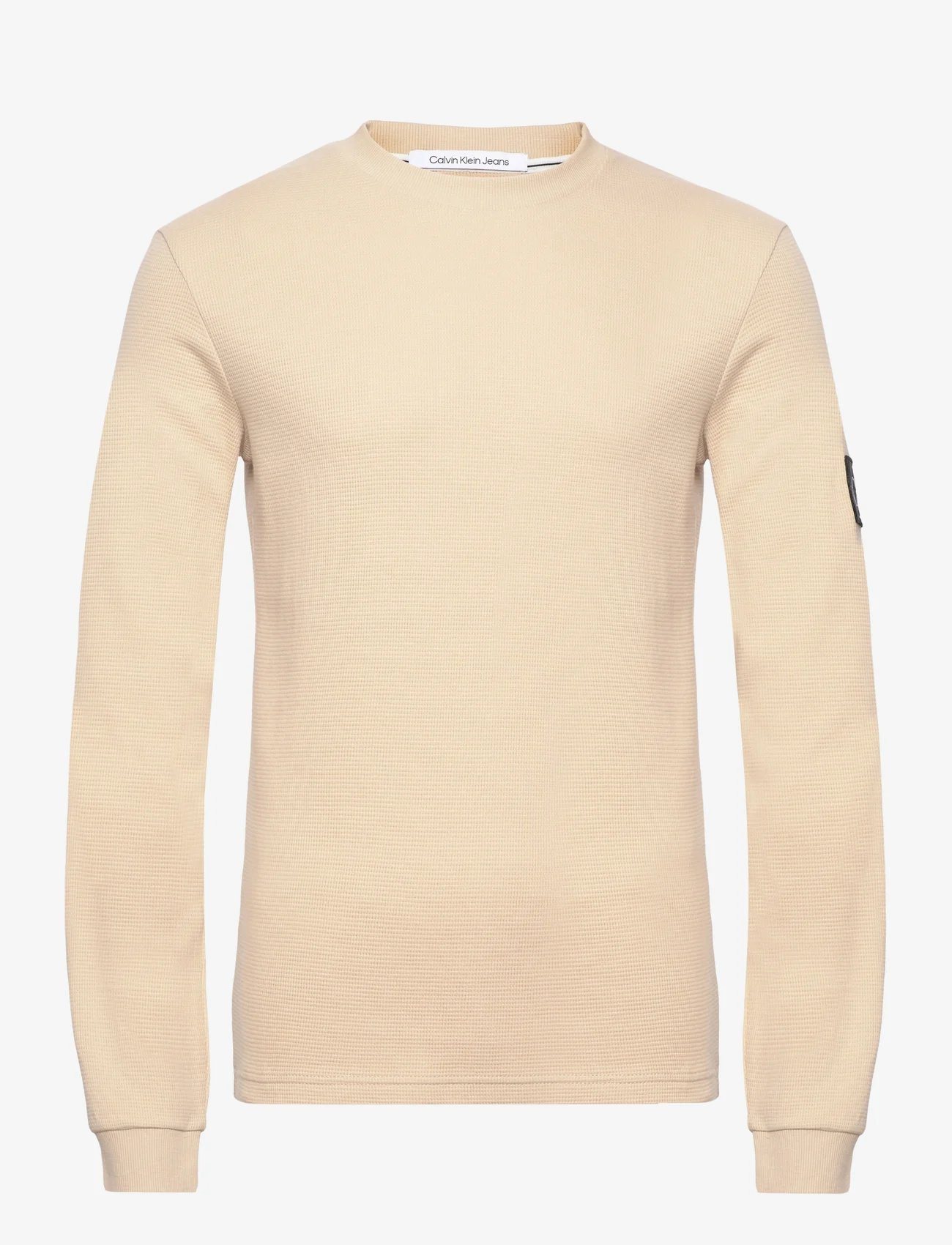 Calvin Klein Jeans - BADGE WAFFLE LS TEE - perusneuleet - warm sand - 0