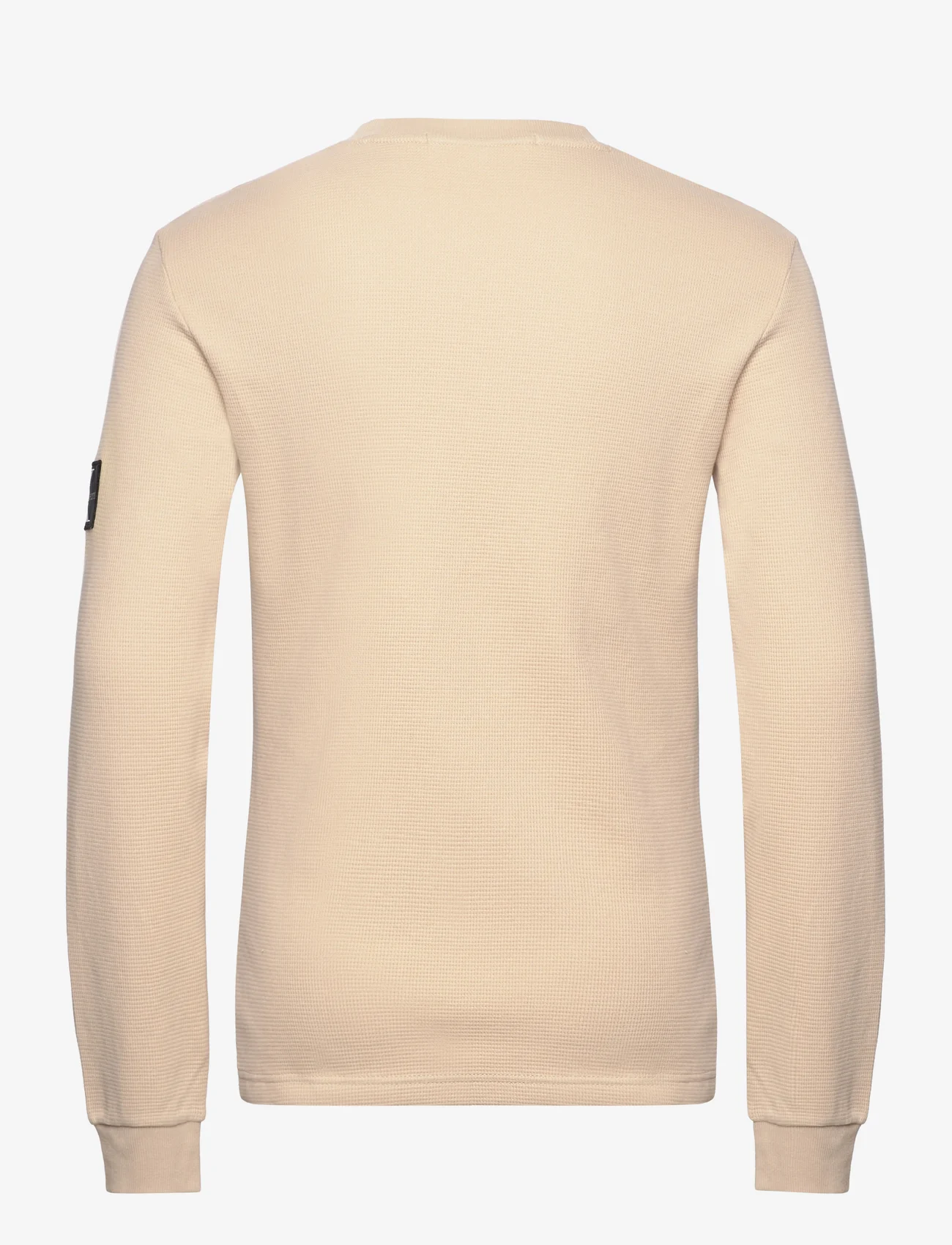 Calvin Klein Jeans - BADGE WAFFLE LS TEE - basisstrikkeplagg - warm sand - 1