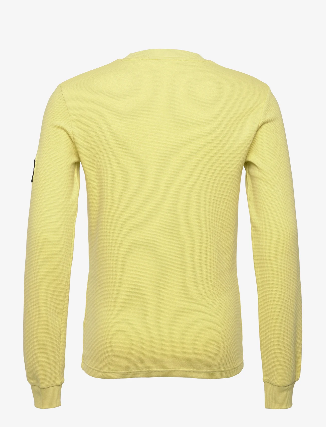 Calvin Klein Jeans - BADGE WAFFLE LS TEE - megzti laisvalaikio drabužiai - yellow sand - 1