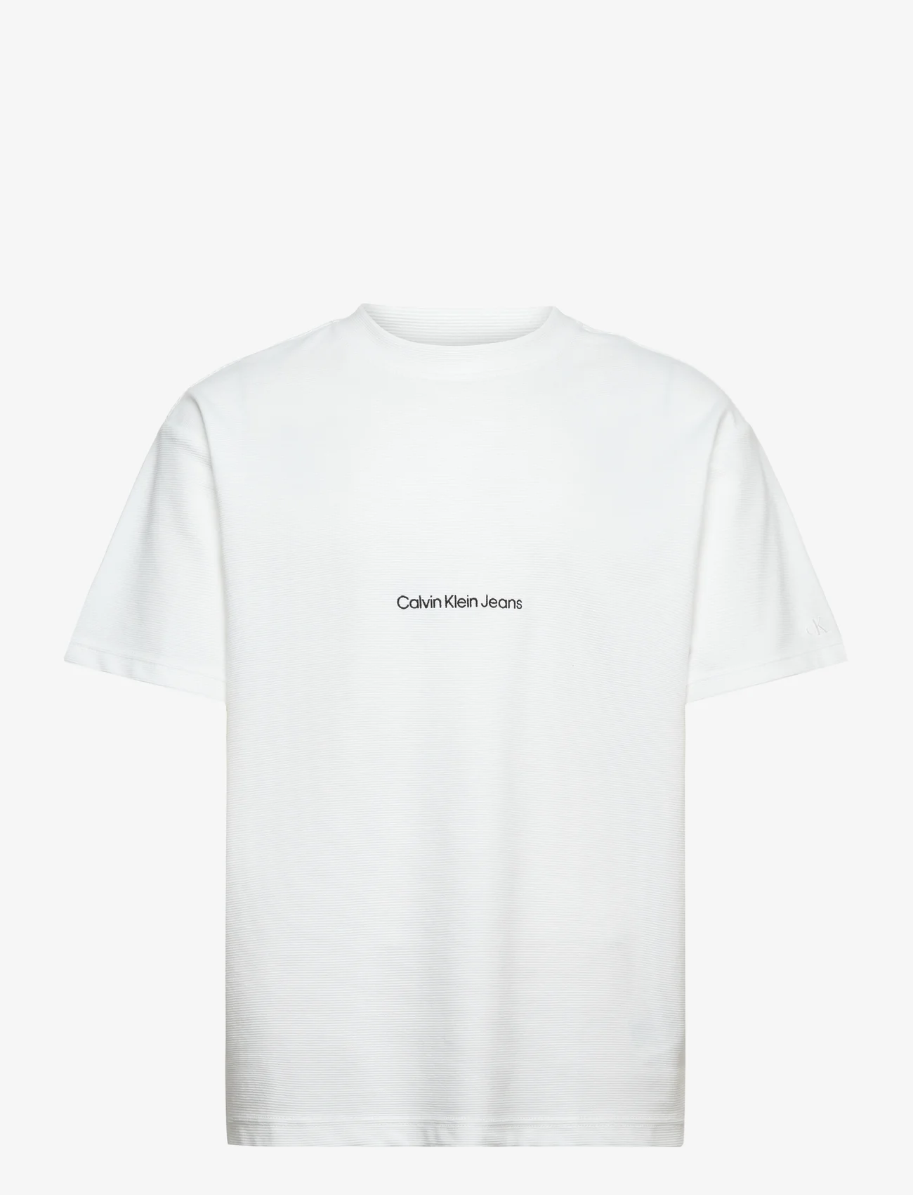 Calvin Klein Jeans - INSTITUTIONAL MODERN OTTOMAN TEE - basic t-shirts - bright white - 0