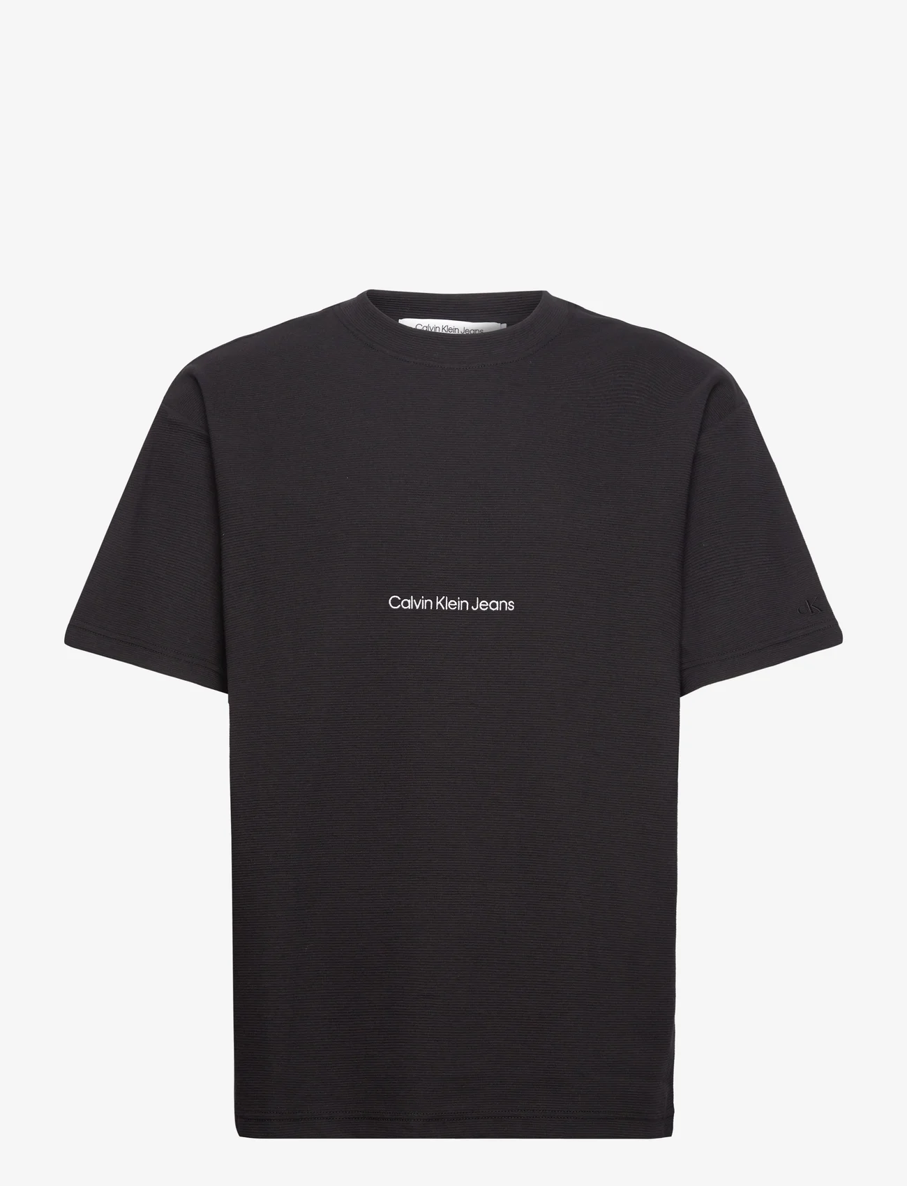 Calvin Klein Jeans - INSTITUTIONAL MODERN OTTOMAN TEE - basic t-shirts - ck black - 0