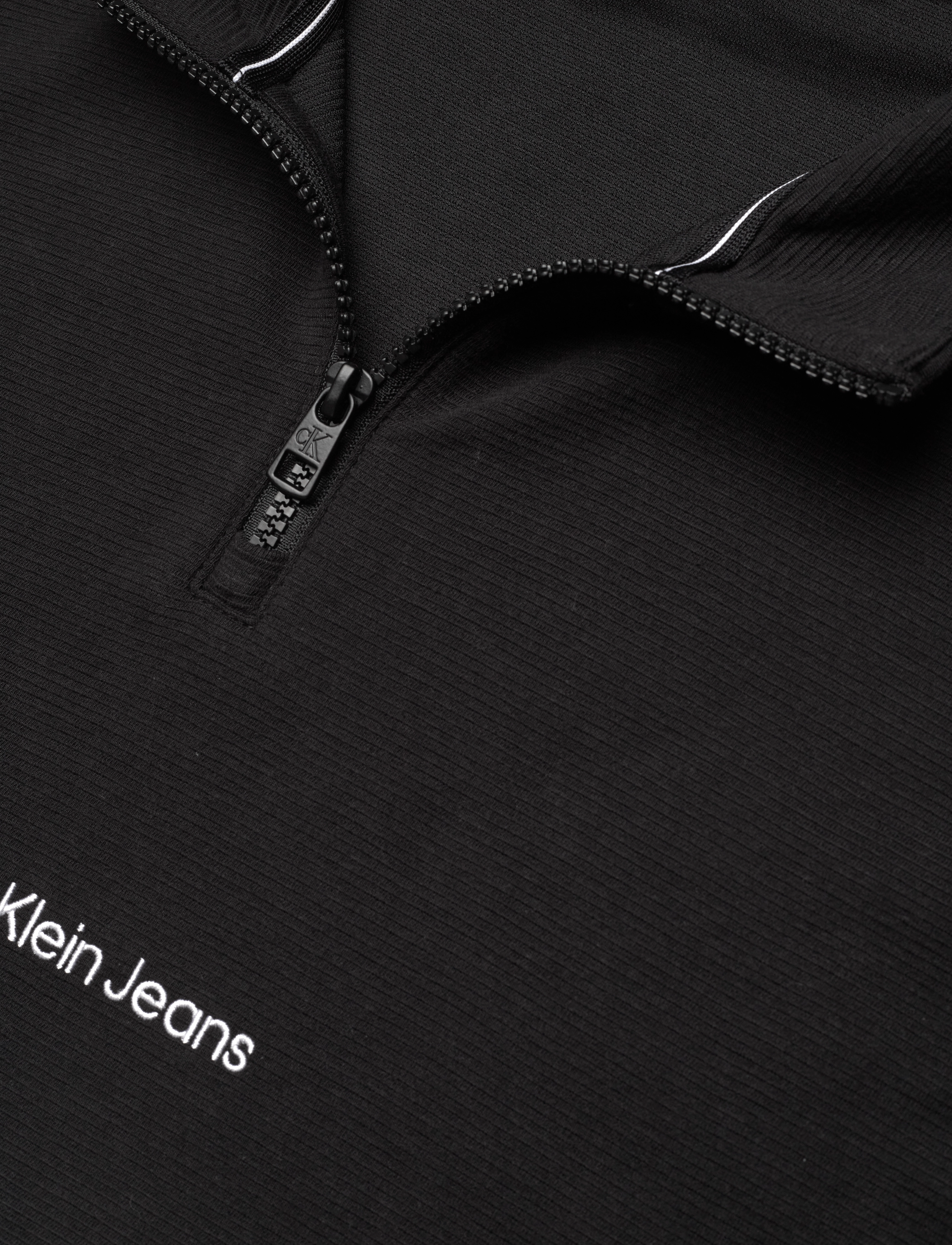 Calvin Klein Jeans - INSTIT HALF ZIP OTTOMAN TEE - ck black - 2