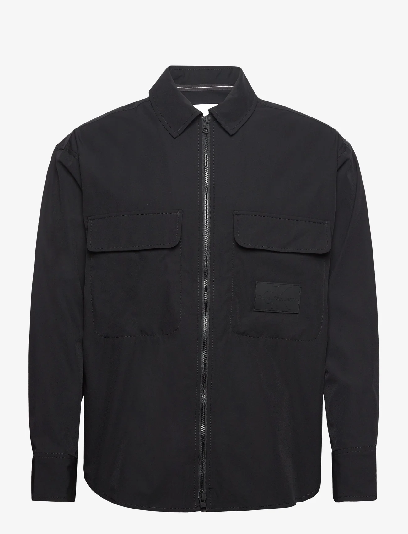 Calvin Klein Jeans - PREMIUM ESSENTIALS ZIP OVERSHIRT - overshirts - ck black - 0