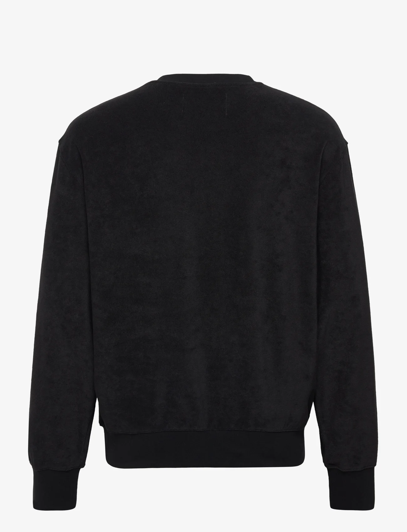 Calvin Klein Jeans - EMBRO NECK TOWELLING CREWNECK - sweatshirts - ck black - 1