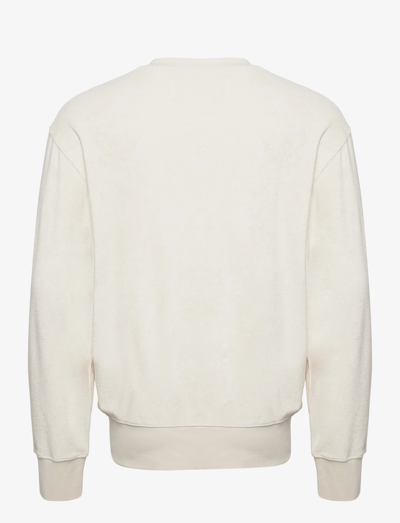 Calvin Klein Jeans - EMBRO NECK TOWELLING CREWNECK - swetry - eggshell - 1