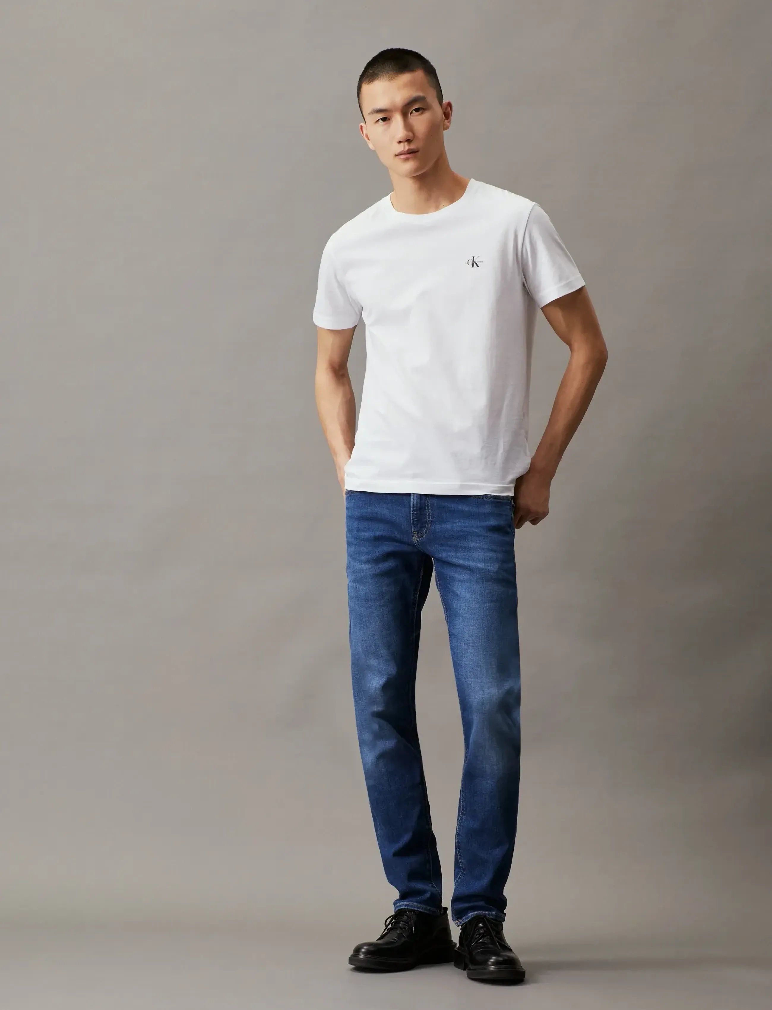 Calvin Klein Jeans - SLIM - trousers & jeans - denim dark - 2