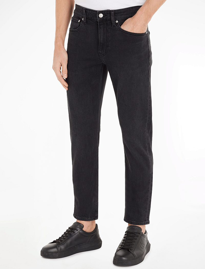 Calvin Klein Jeans - SLIM TAPER - slim jeans - denim black - 0