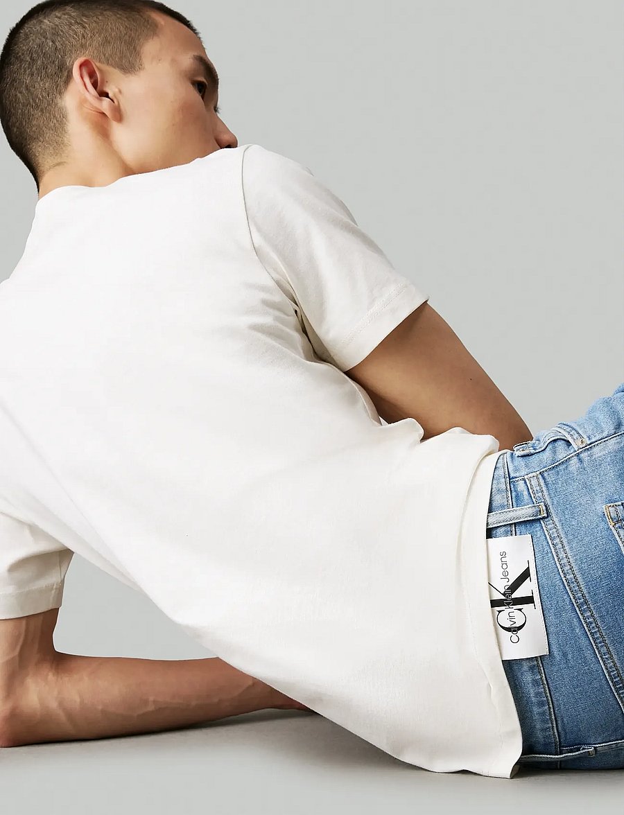 Calvin Klein Jeans - SLIM TAPER - kitsad teksad - denim light - 3