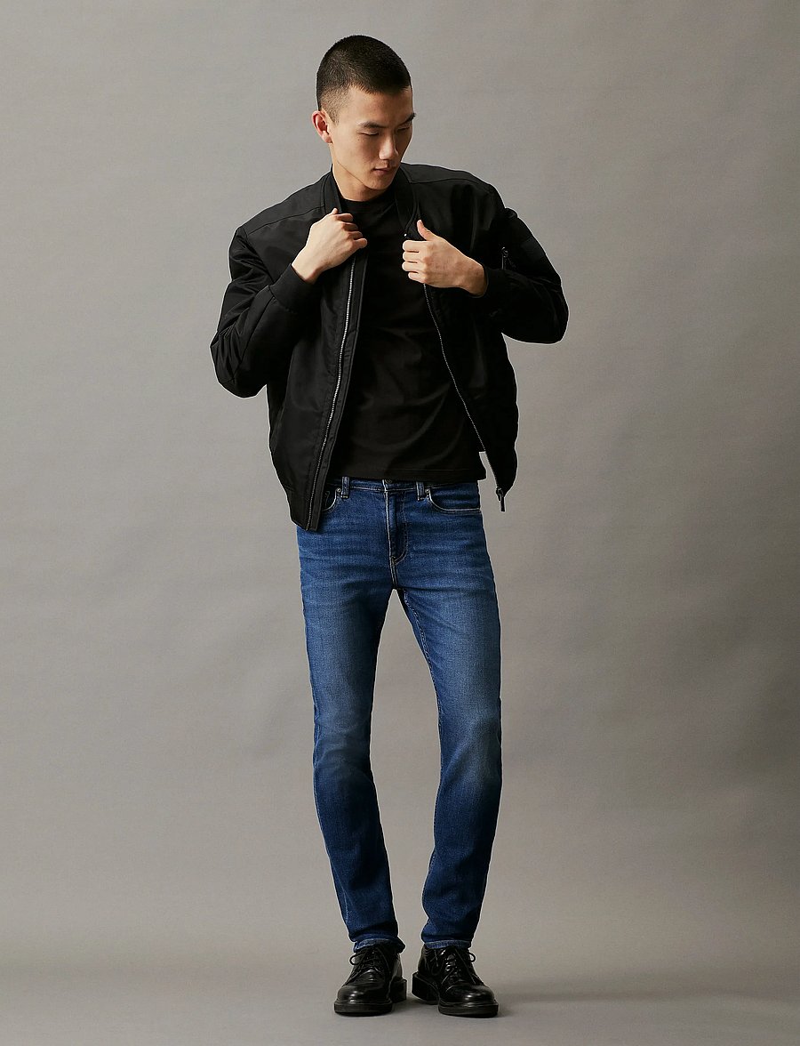Calvin Klein Jeans - SLIM TAPER - slim fit jeans - denim dark - 0