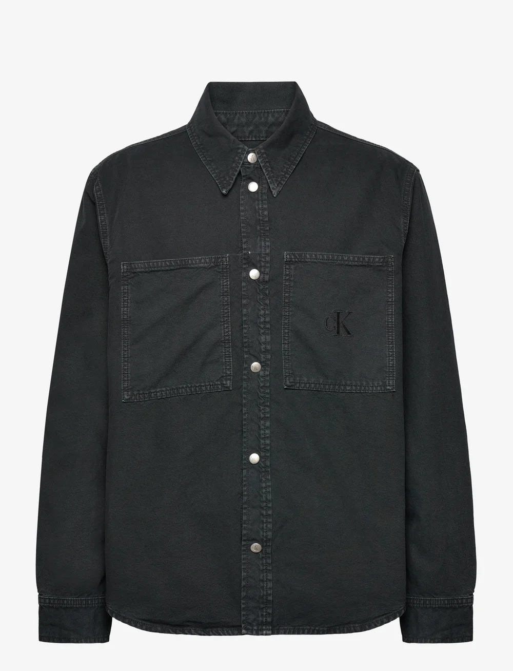 Calvin klein best sale black denim shirt