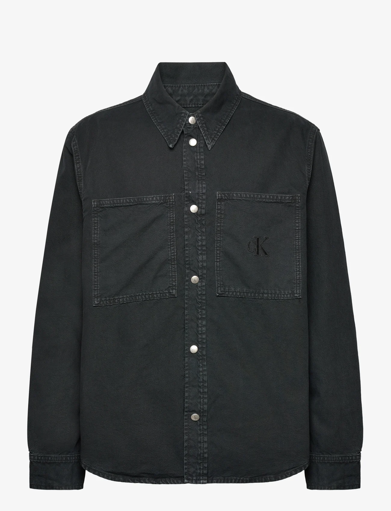 Calvin Klein Jeans - CANVAS RELAXED LINEAR SHIRT - forårsjakker - ck black - 0