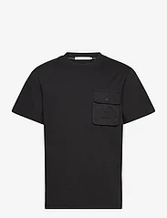 Calvin Klein Jeans - MIX MEDIA POCKET TEE - basic t-shirts - ck black - 0
