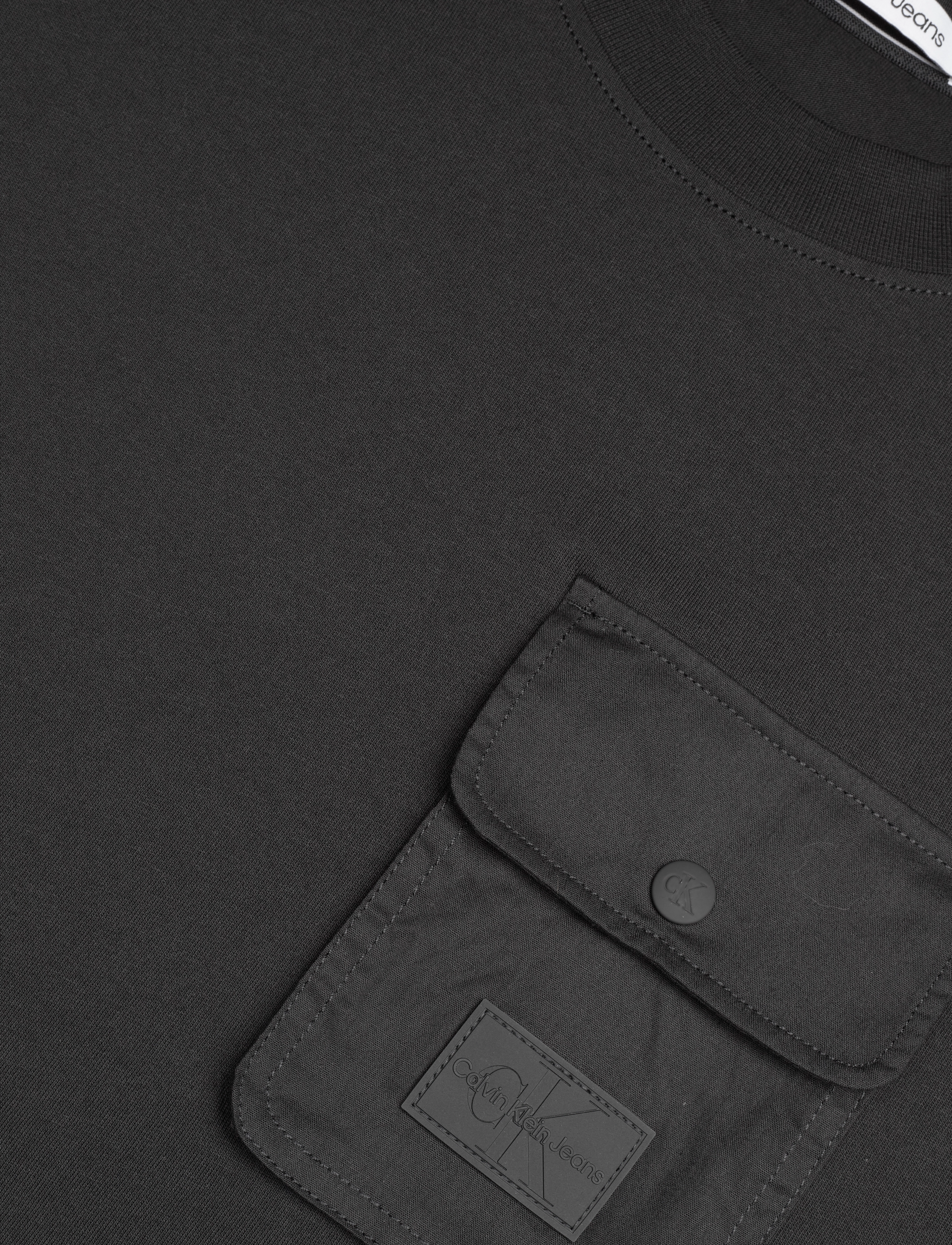 Calvin Klein Jeans - MIX MEDIA POCKET TEE - ck black - 2