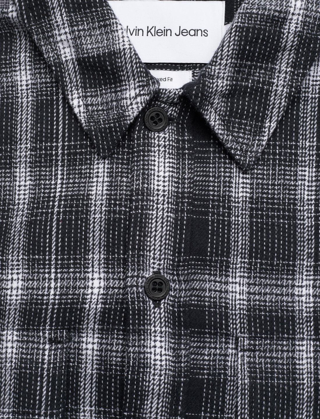 Calvin klein black sales and white checkered dress