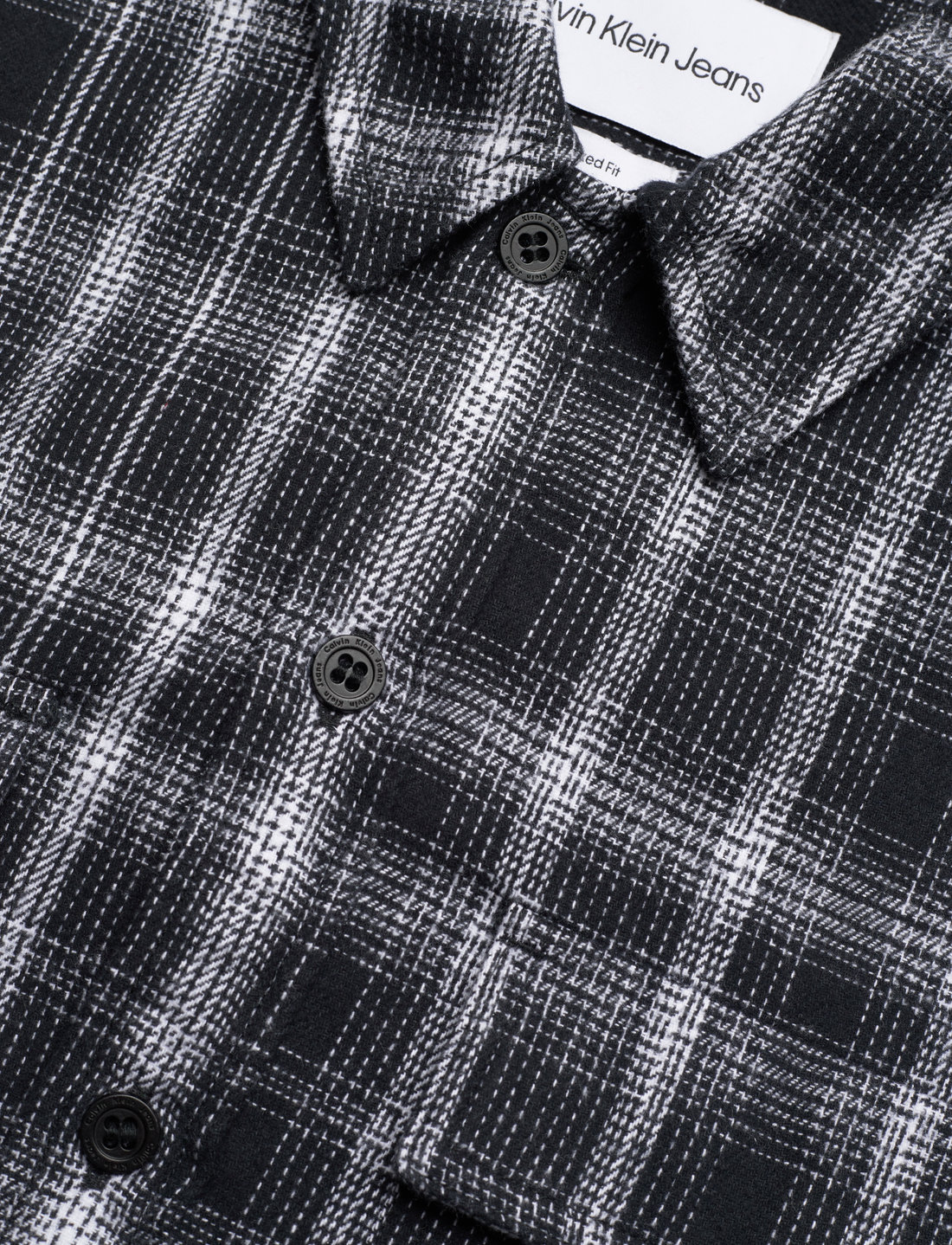 Calvin klein black 2025 and white checkered dress