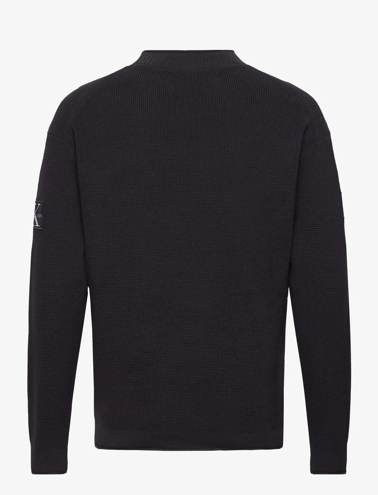 Calvin Klein Jeans - BADGE RELAXED SWEATER - okrągły dekolt - ck black - 1