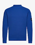 BADGE RELAXED SWEATER - KETTLE BLUE