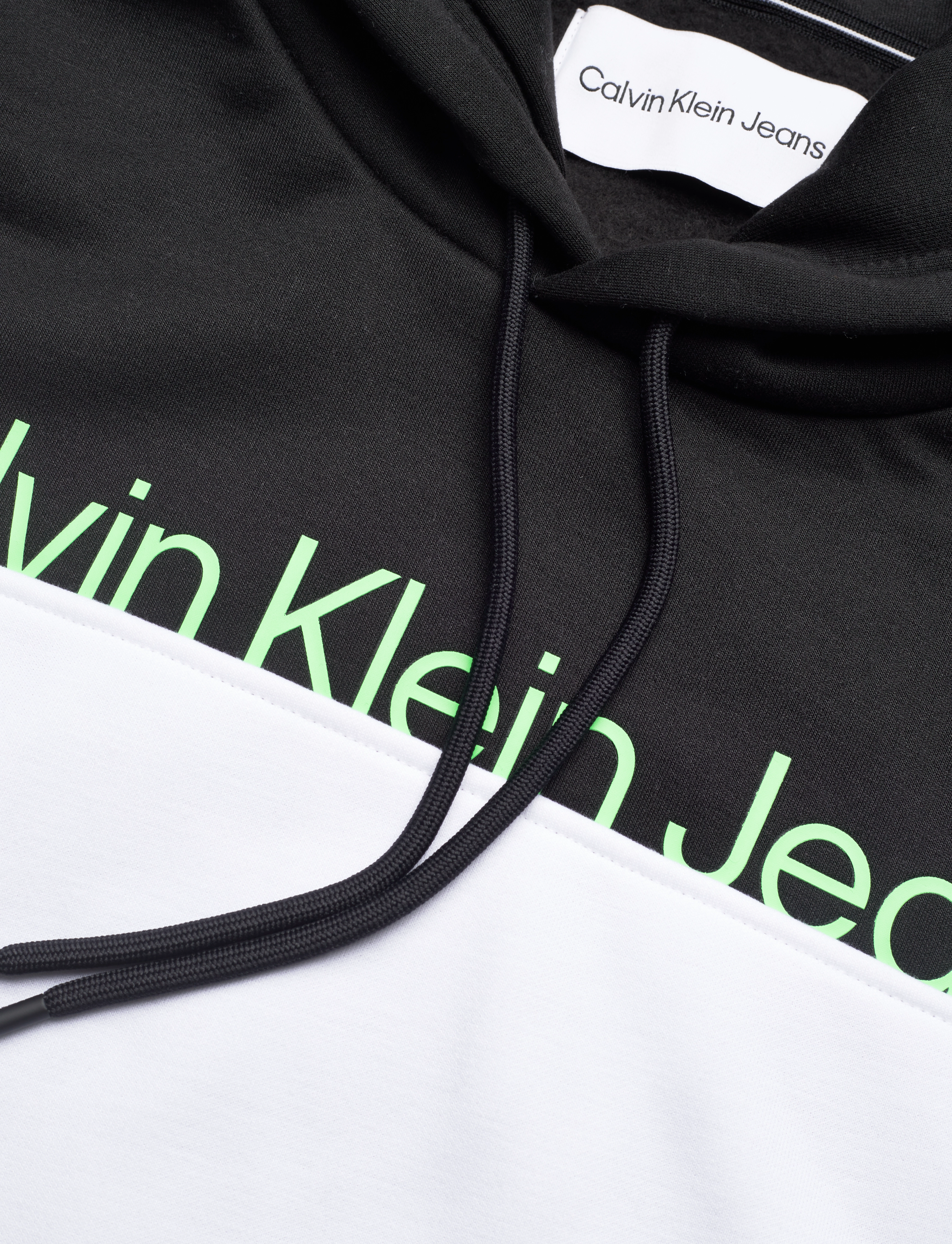 Calvin Klein Jeans - INSTITUTIONAL COLORBLOCK HOODIE - bright white/ck black - 2