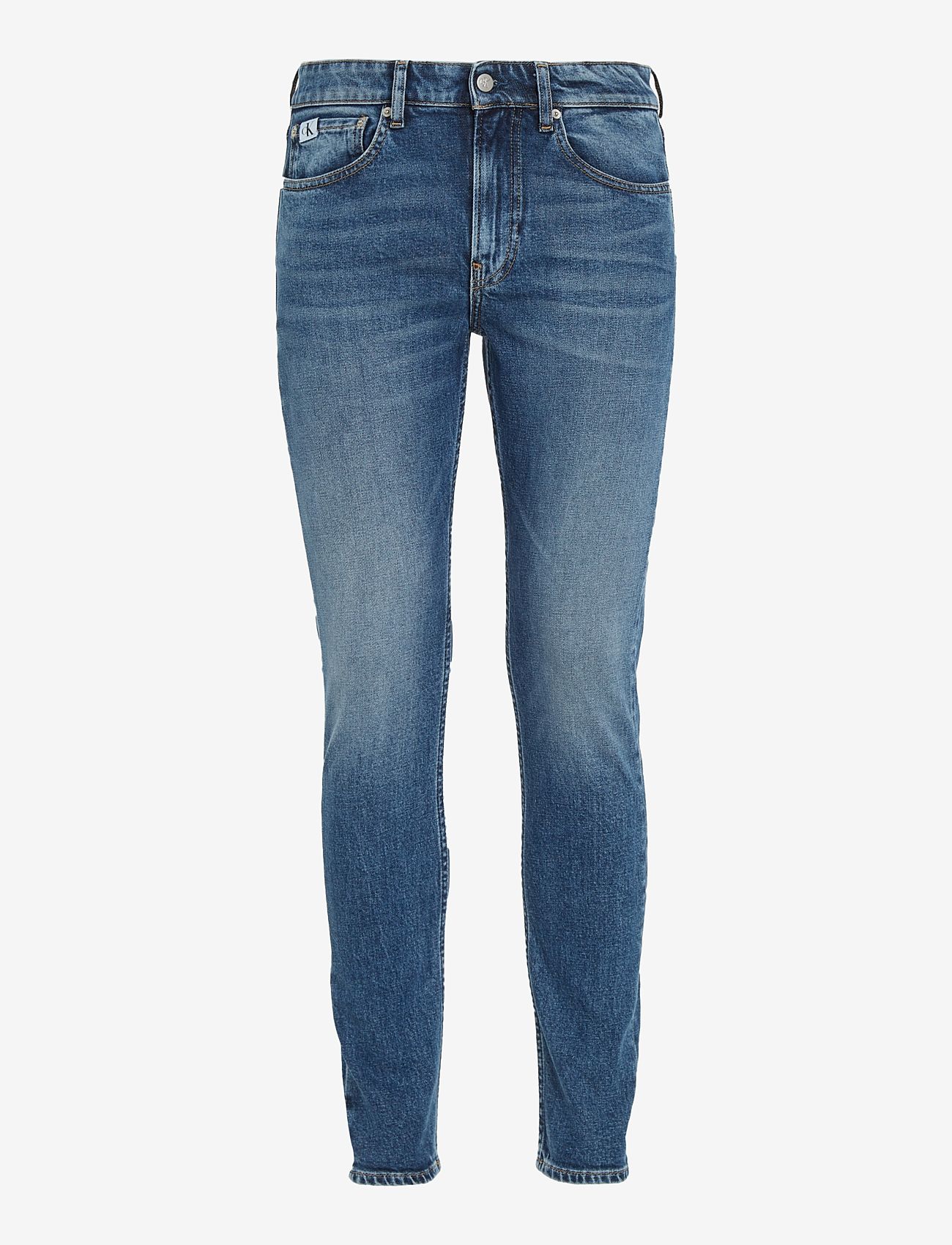 Calvin Klein Jeans - SLIM TAPER - džinsa bikses ar tievām starām - denim medium - 0
