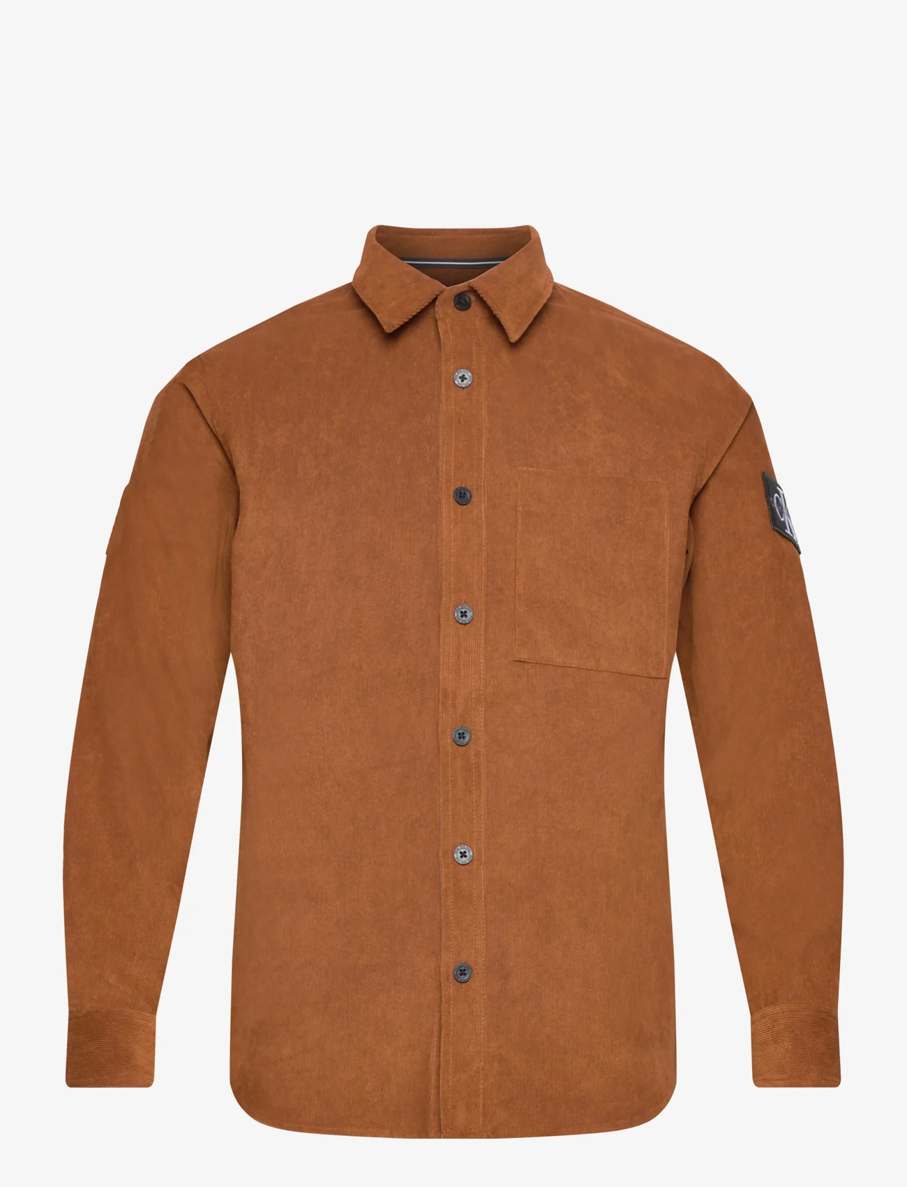 Calvin Klein Jeans - REG FIT CORDUROY SHIRT - manchesterskjortor - fudge brown - 0