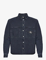 Calvin Klein Jeans - RELAXED LINEAR DENIM SHIRT - födelsedagspresenter - denim dark - 0
