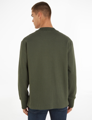 Calvin Klein Jeans - WOVEN TAB WAFFLE LS - basic t-shirts - thyme - 3