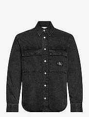 Calvin Klein Jeans - RELAXED LINEAR DENIM SHIRT - casual skjortor - denim black - 0