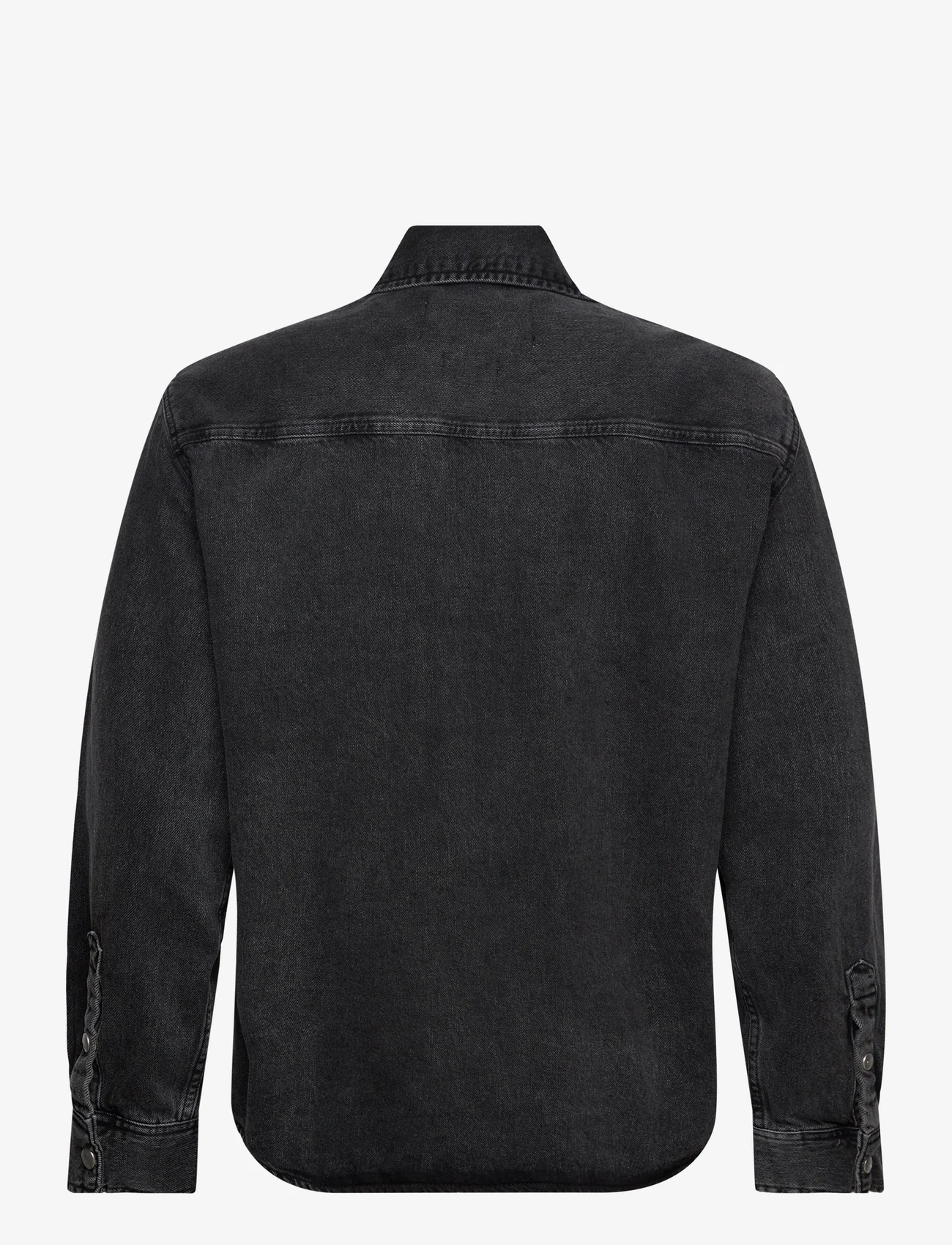Calvin Klein Jeans - RELAXED LINEAR DENIM SHIRT - rennot kauluspaidat - denim black - 1