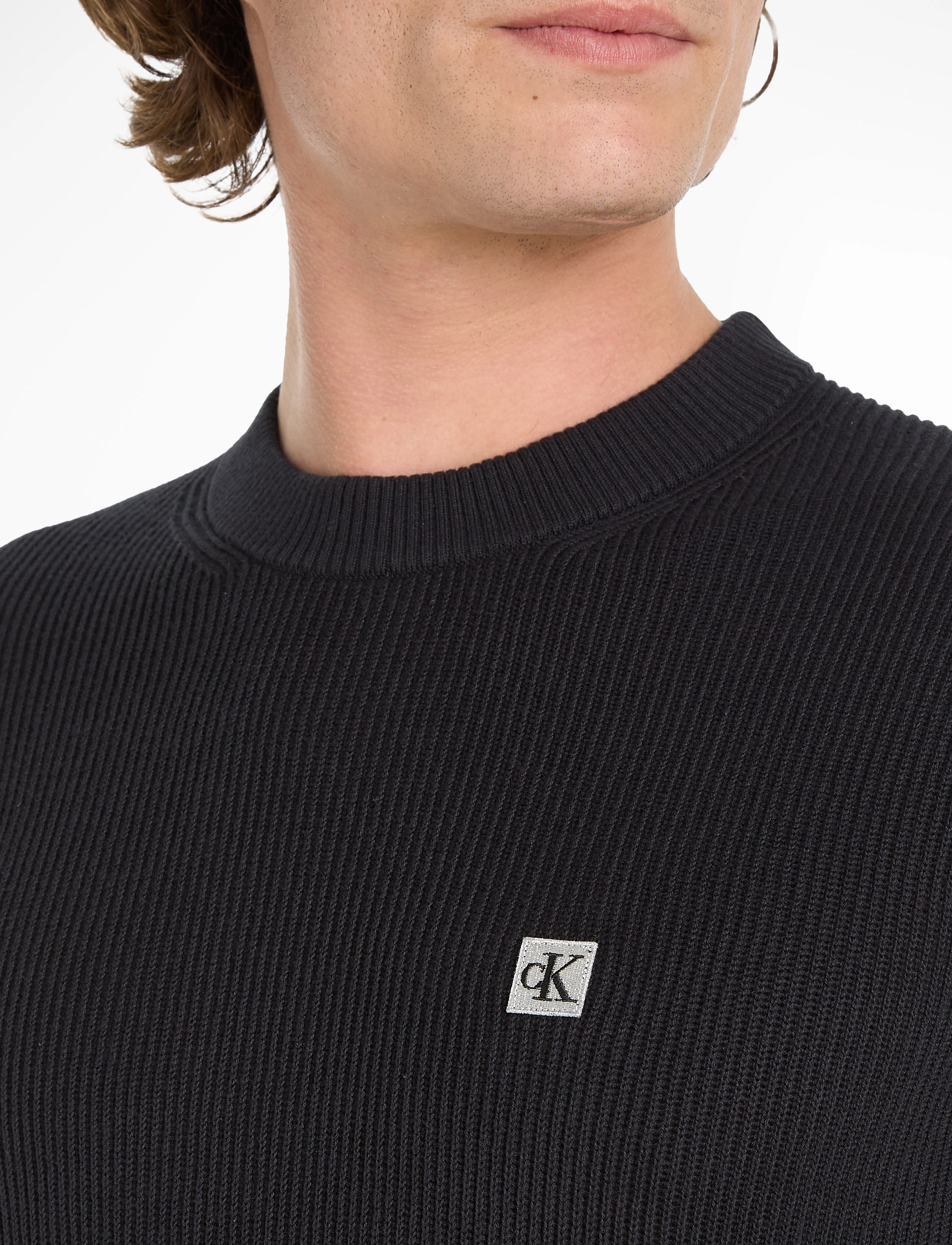 Calvin Klein Jeans - CK EMBRO BADGE SWEATER - ck black - 4