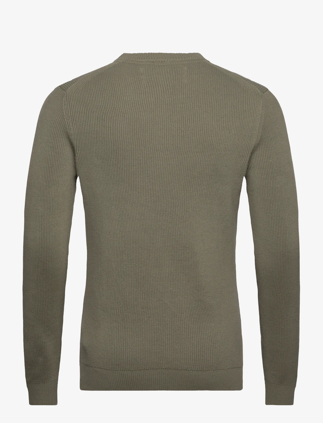 Calvin Klein Jeans - CK EMBRO BADGE SWEATER - knitted round necks - dusty olive - 1
