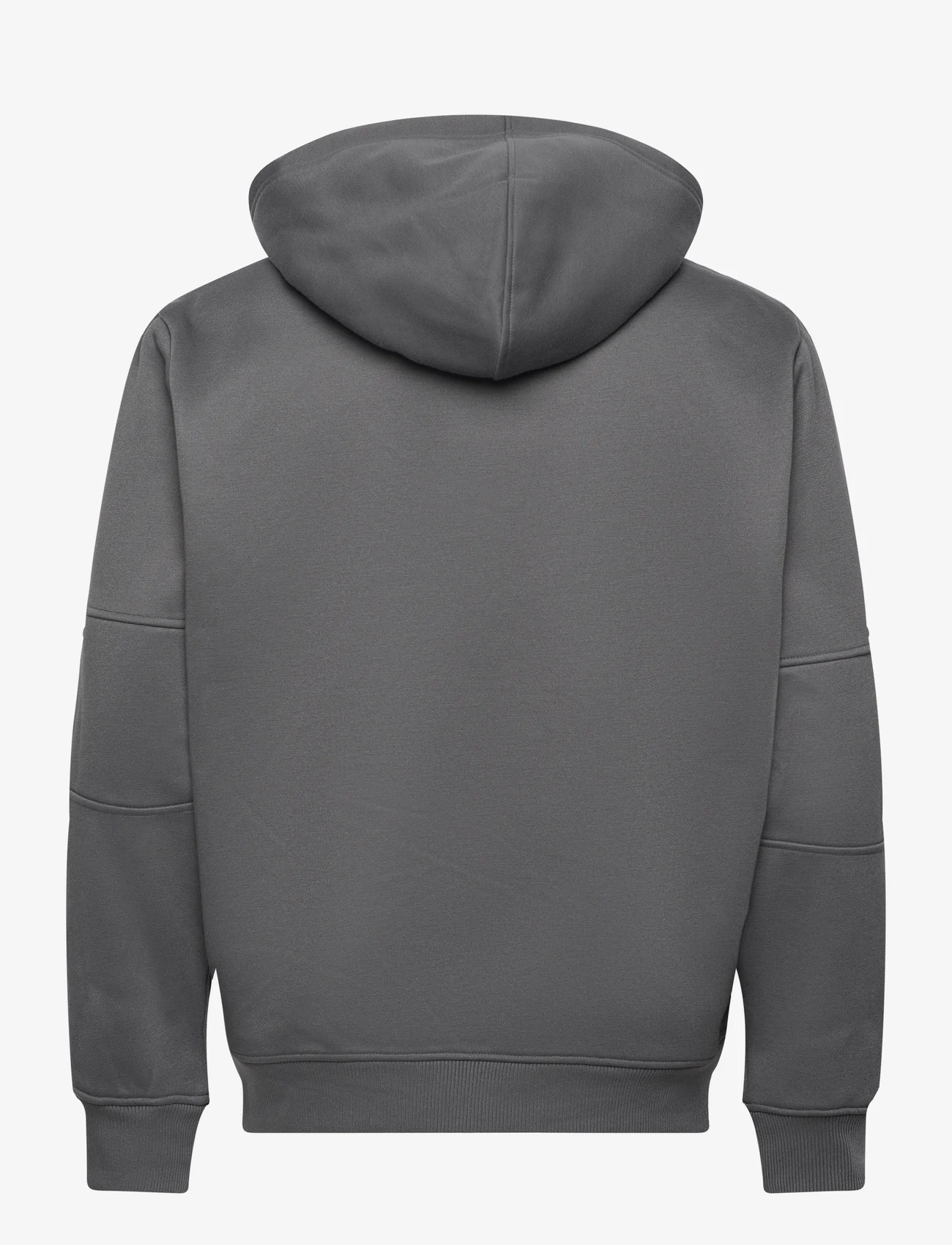 Calvin Klein Jeans - WOVEN TAB ZIP THROUGH HOODIE - hoodies - dark grey - 1