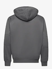 Calvin Klein Jeans - WOVEN TAB ZIP THROUGH HOODIE - sporta džemperi - dark grey - 1