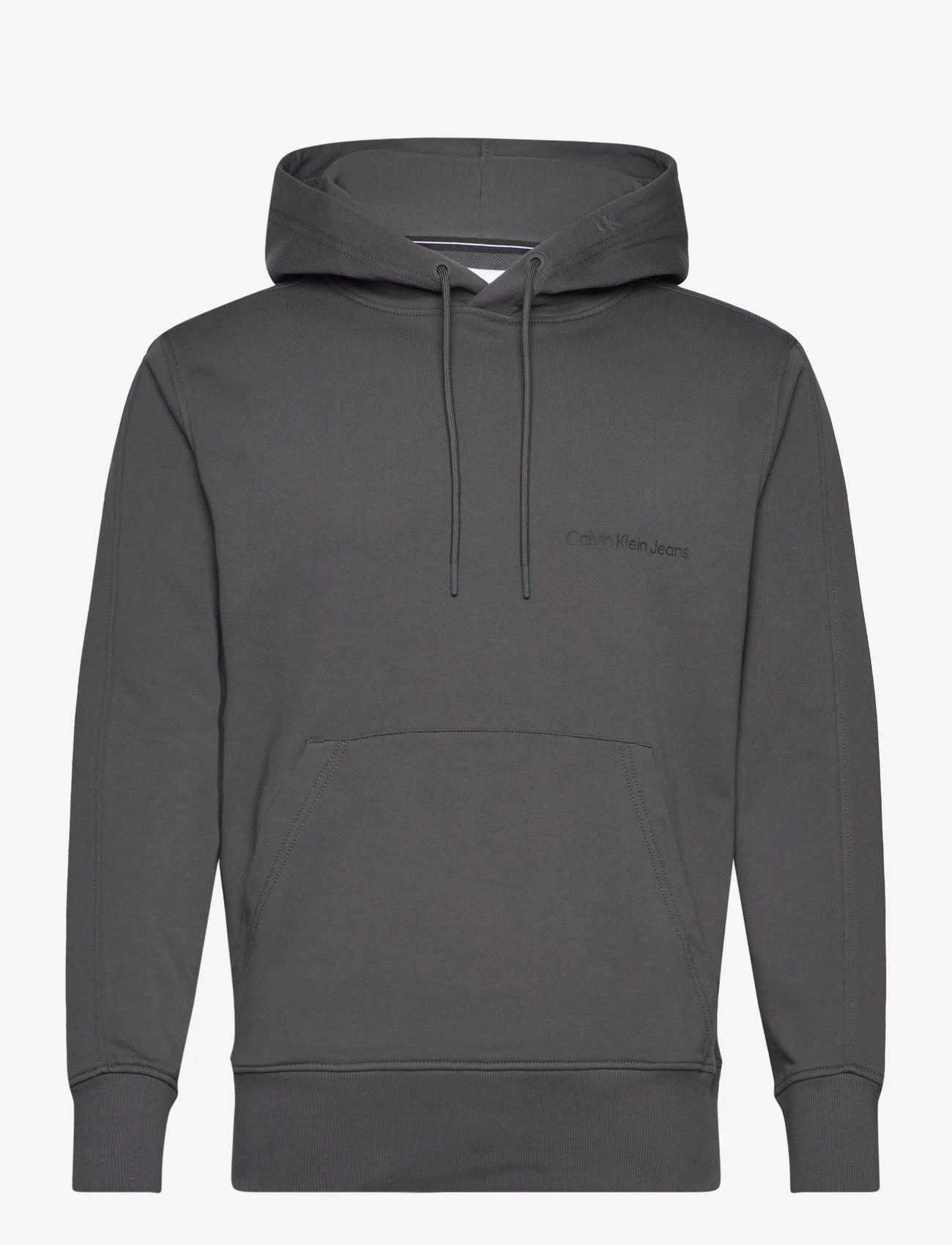 Calvin Klein Jeans - INSTITUTIONAL HOODIE - hoodies - dark grey - 0
