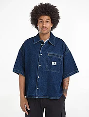 Calvin Klein Jeans - RELAXED SHORT SLEEVE SHIRT - basic skjortor - denim dark - 1