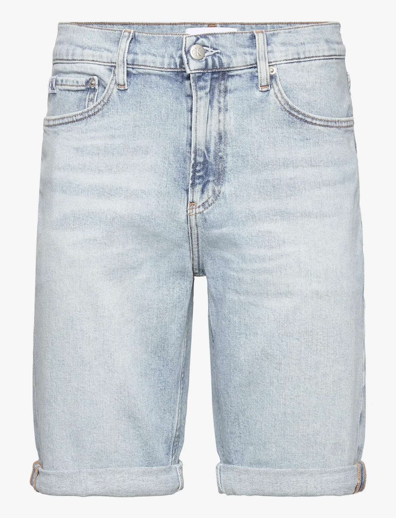 Calvin Klein Jeans - SLIM SHORT - džinsiniai šortai - denim light - 0