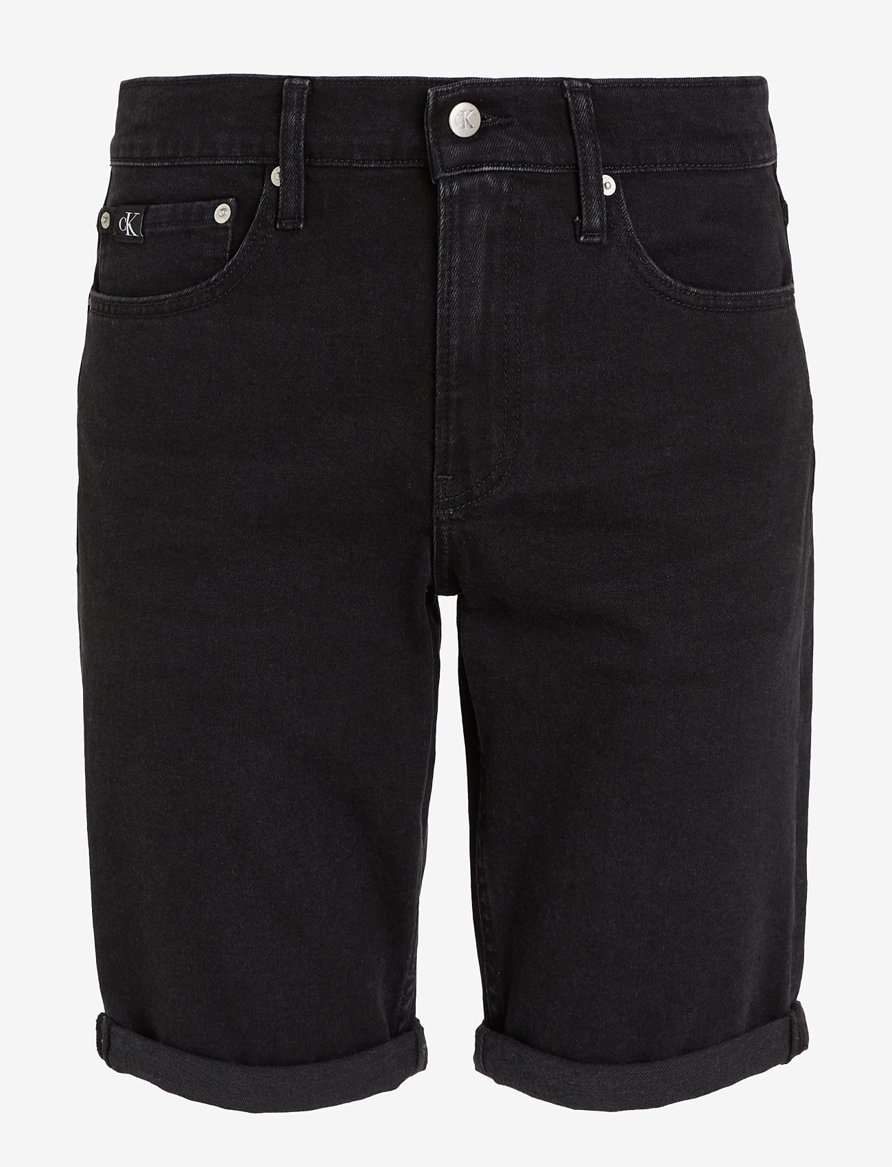 Calvin Klein Jeans - SLIM SHORT - denim black - 1