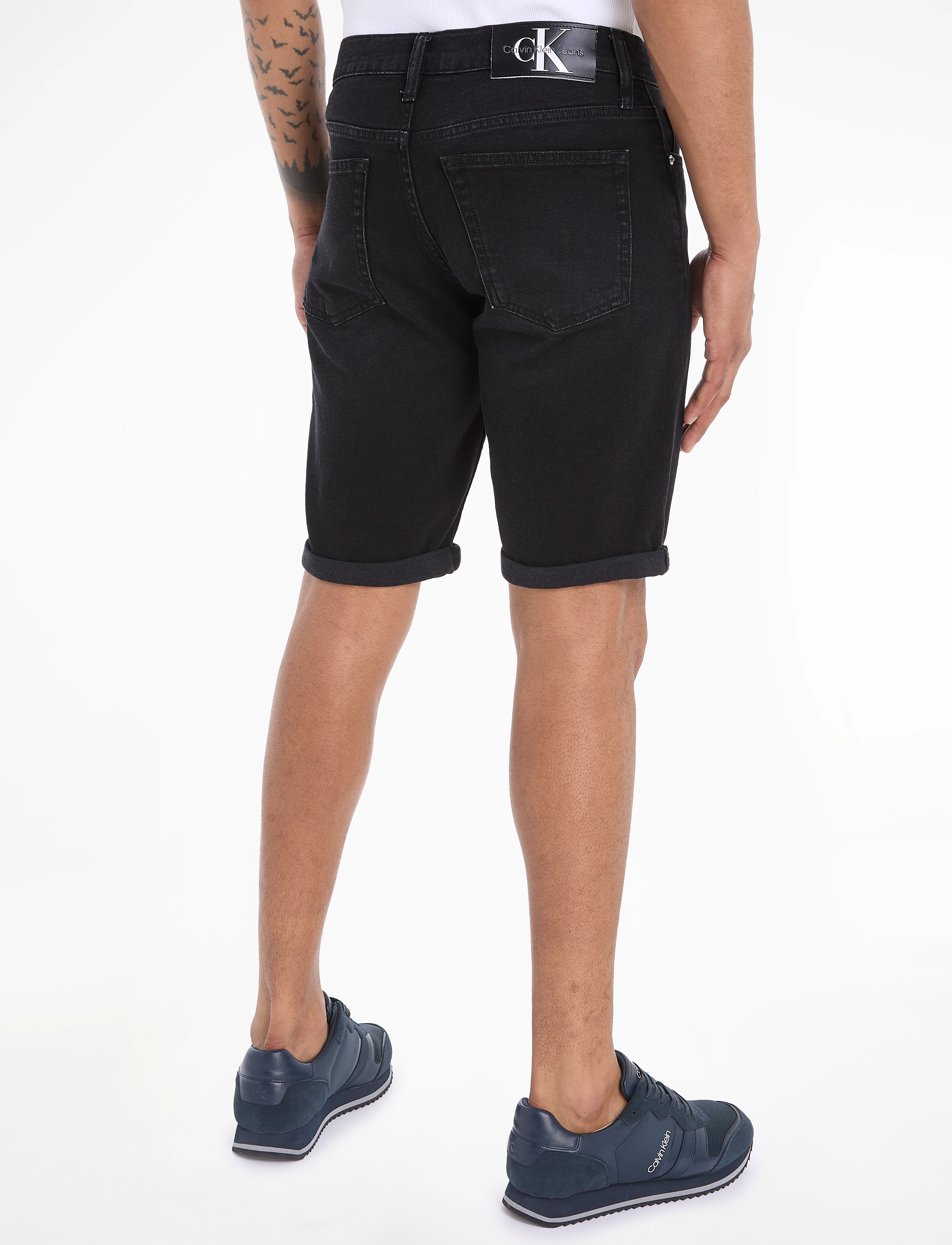 Calvin Klein Jeans - SLIM SHORT - denim black - 2