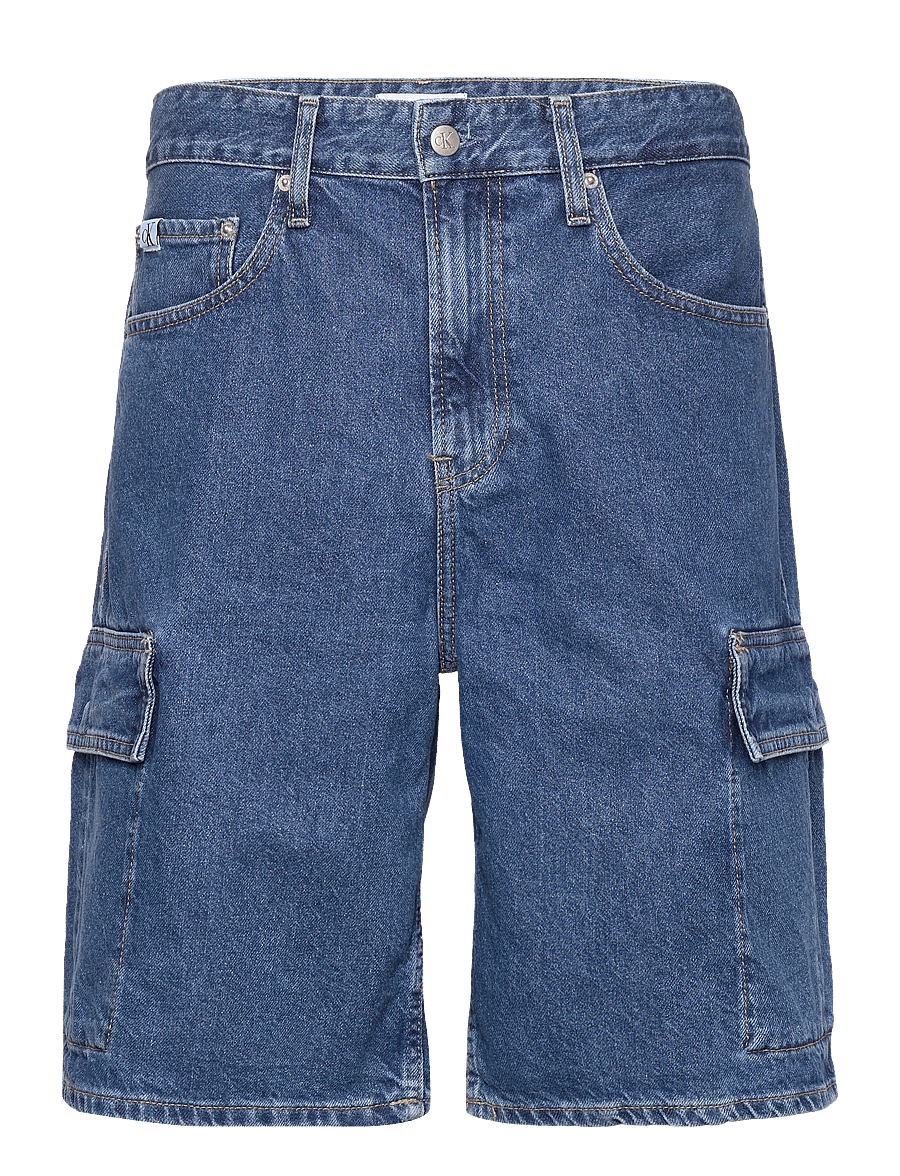 Calvin Klein Jeans - 90S LOOSE SHORT CARGO - denim medium - 0