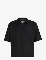 Calvin Klein Jeans - LINEN SS SHIRT - podstawowe koszulki - ck black - 0