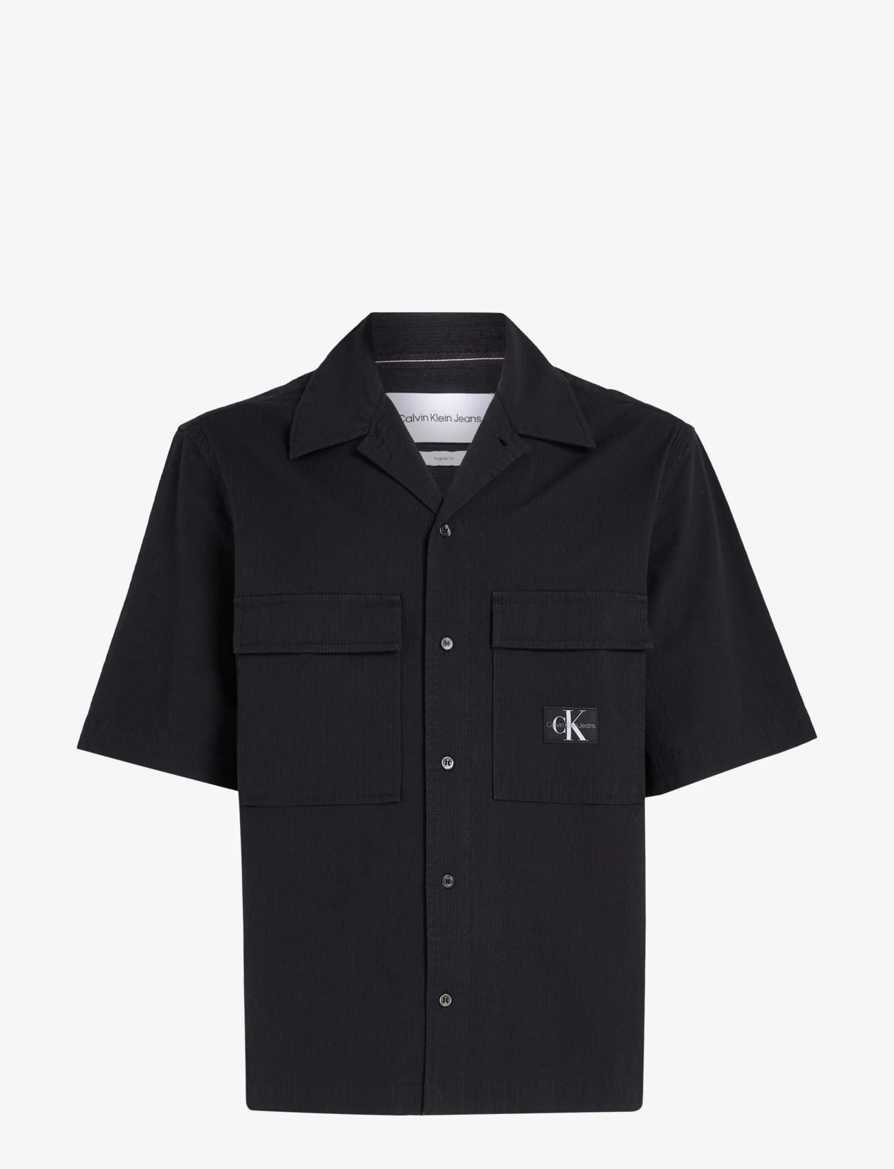Calvin Klein Jeans - SEERSUCKER SS SHIRT - laisvalaikio marškiniai - ck black - 0