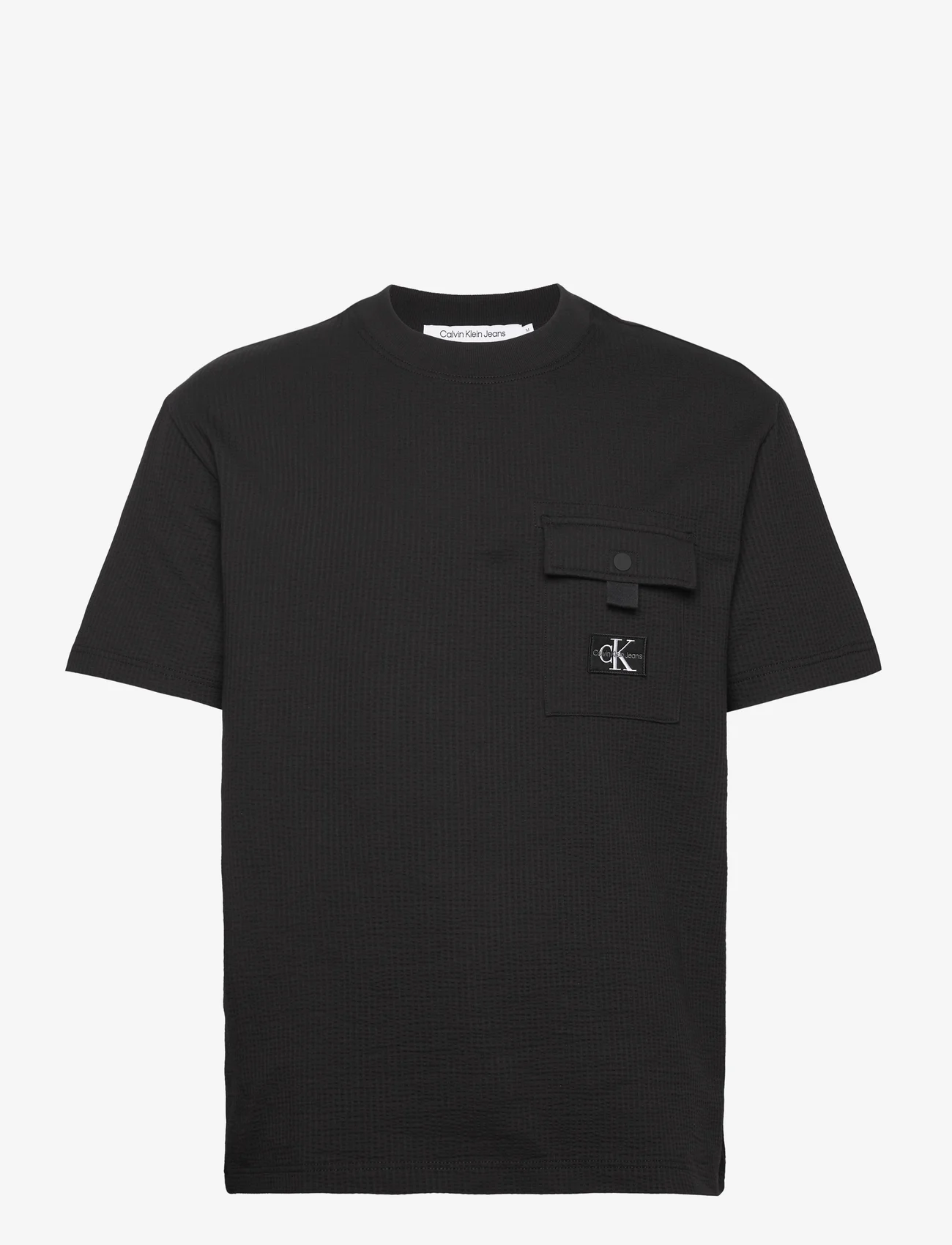 Calvin Klein Jeans - TEXTURE POCKET SS TEE - basic t-shirts - ck black - 0